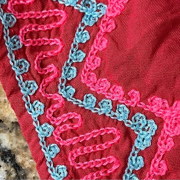 Tiare Hawaii O/S Tassels Beach Cover Up Vacation Mini Dress Boho Aztec Tribal - Picture 9 of 11